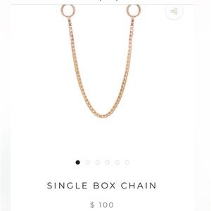 14K gold single box earring chain